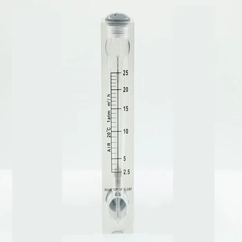 

2.5-25m3/h 1/2" BSPT Male Thread PMMA Panel Type Gas Float Flowmeter Air Flow Meter Rotameter Without Control Valve