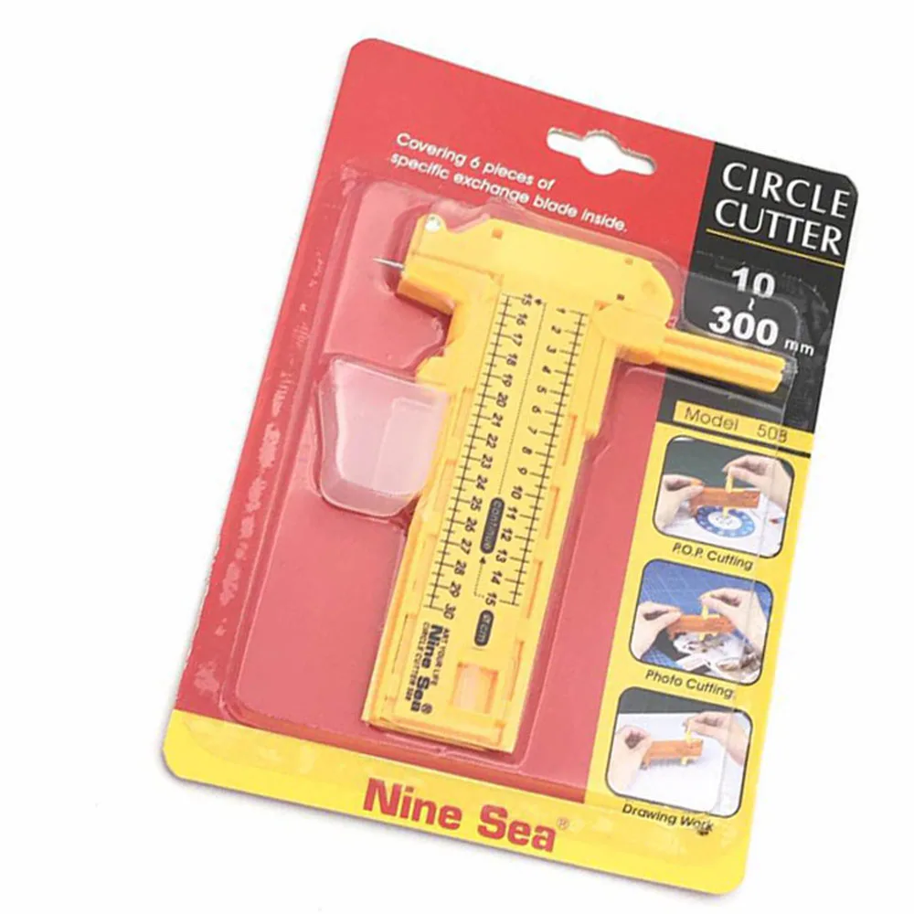 508 Circle Cutter Round Draw Compasses Knife Utility Essential Sewing Tool 10-300 | Канцтовары для офиса и дома