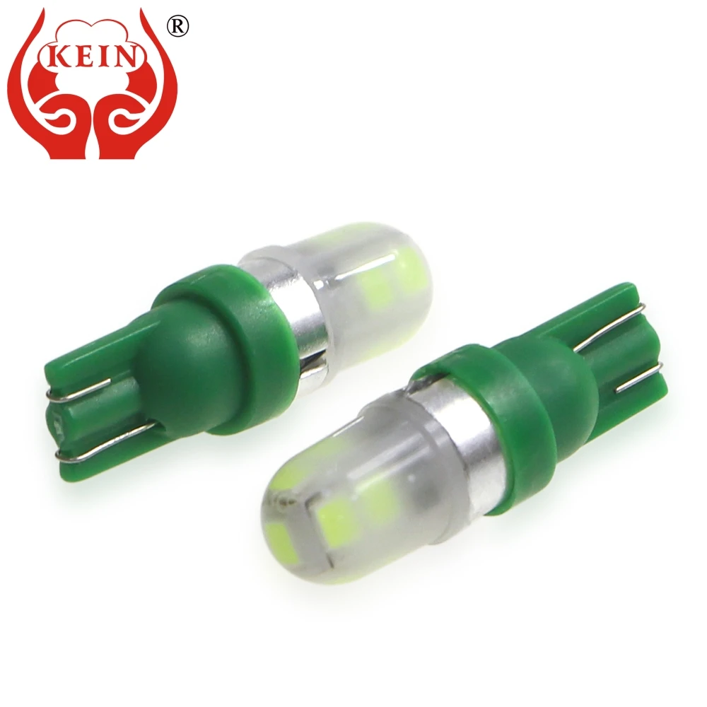 

KEIN 50PCS car styling 194 w5w t10 led bulb 168 silicone 9smd 2835 t10 w5w auto side wedge interior license plate light lamp 12V