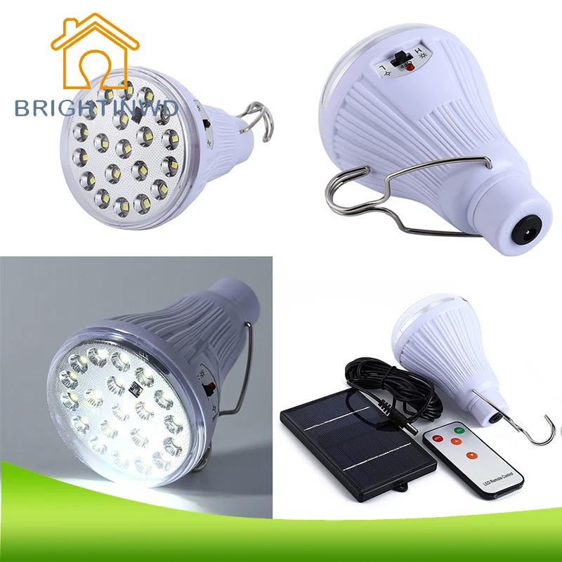 

Camping Solar LED Bulb Outdoor DC 6V 20 LEDs 5W With Remote Control Garden LED Lamp Solar Fishing LED Light