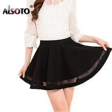 Summer Winter Women Skirt Sexy Saia Short Skater Skirts for Ladies Black Pleated Tutu School Skirt Fashion Faldas Jupe Ball Gown
