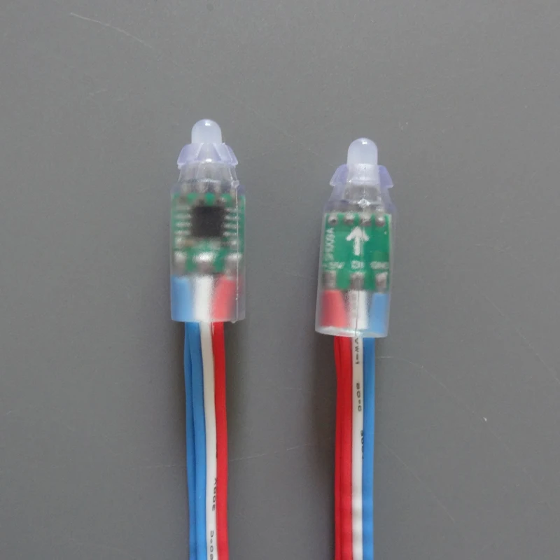 DC5V 50 узлов WS2811 9 мм Адресуемая светодиодная Пиксельная гирлянда RGB полноцветная
