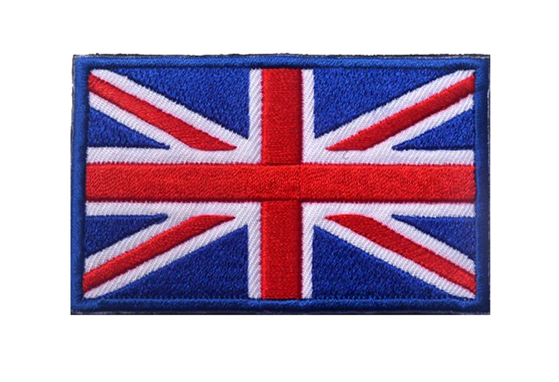Британский флаг вышитые нашивки Великобритания заплатка, Национальный флаг военный тактический значок Юнион Джек флаги нашивка на нарукавную повязку - Цвет: 1
