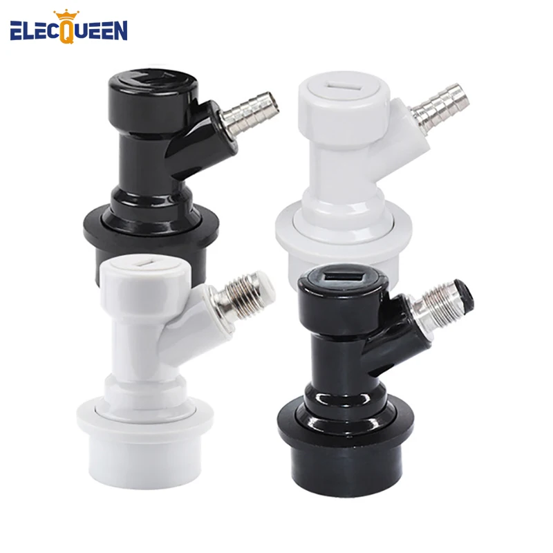 

1/4'' Homebrew Beer Keg Connectors Ball Lock Keg Dispenser Disconnect Liquid Gas Connector Straight/Threaded Mouth Useful