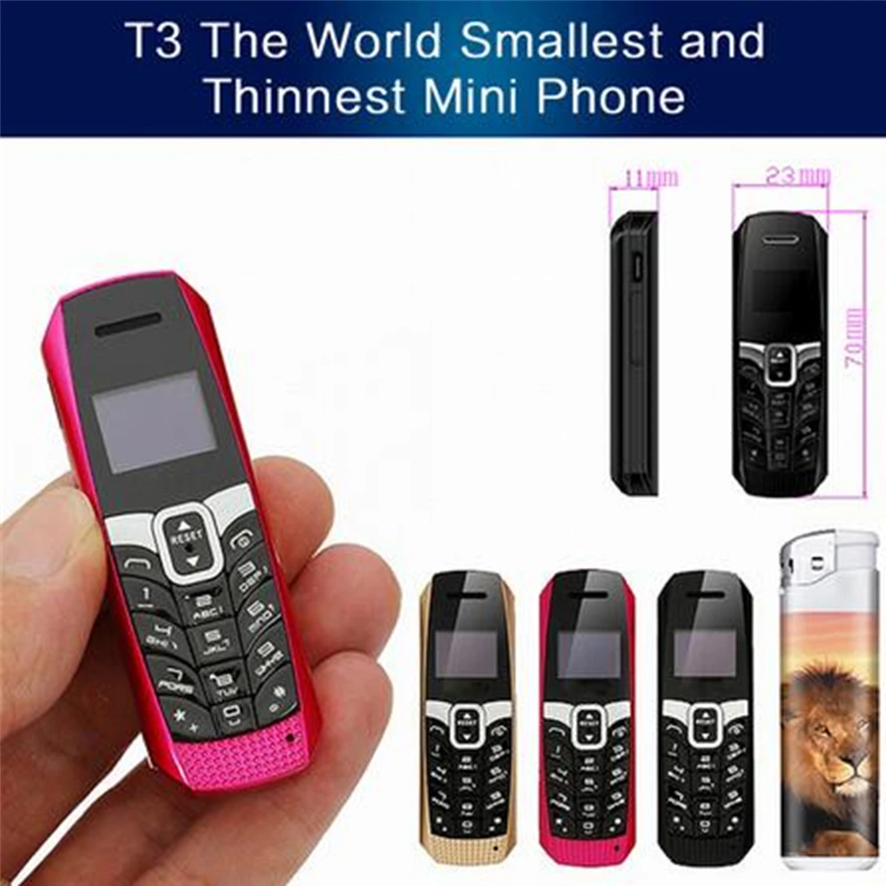 

LONG-CZ T3 FM magic voice small thin mini mobile phone bluetooth 3.0 dialer Phonebook/SMS/music sync cell phone