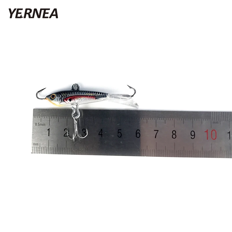 Yernea 1PCS 6cm 10.4g Ice Fishing Jig Bait Winter Ice Fishing Jig Bait Carp Fishing Lure hooks Lead Hard Lure Tackle 4 Colors