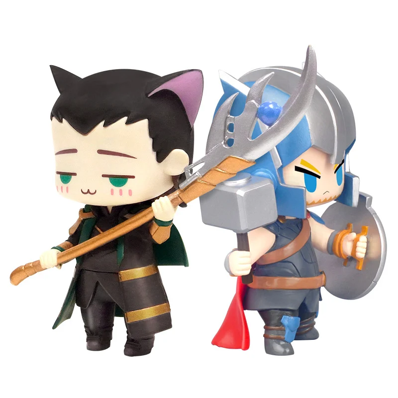 

Avengers Thor Mini Action Figures 1/10 scale painted figure Mini Cat Cute Loki PVC figure Toy Brinquedos Anime 8CM