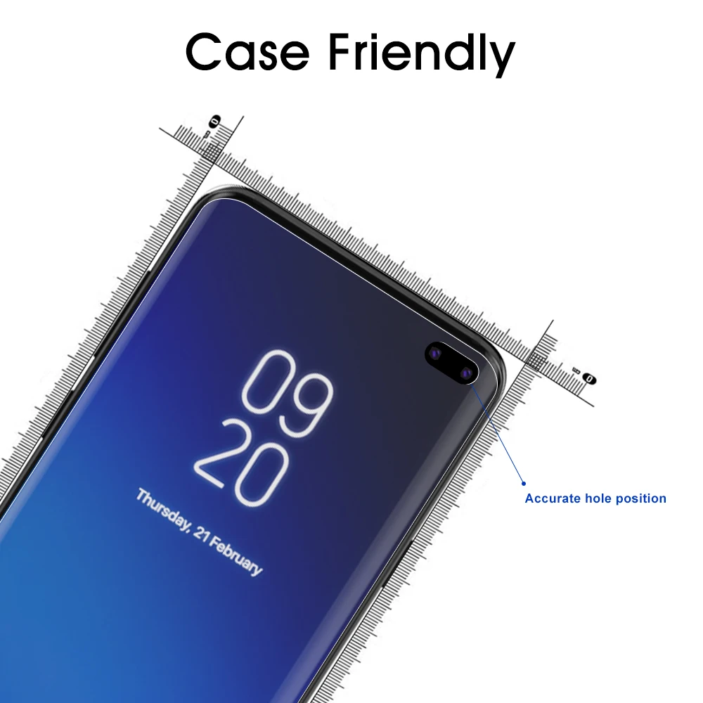Мягкий ТПУ защитный чехол OTAO для samsung Galaxy S10 Plus, 3D изогнутая защитная пленка на весь экран, HD Прозрачная, 3 шт