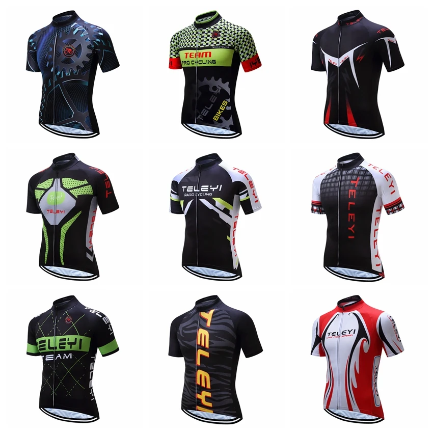 Best 2019 Cycling Jersey Men Bike Jerseys Racing Bicycle Tops pro Team Ropa Ciclismo mtb Mountain Shirt short sleeve cycle jersey red