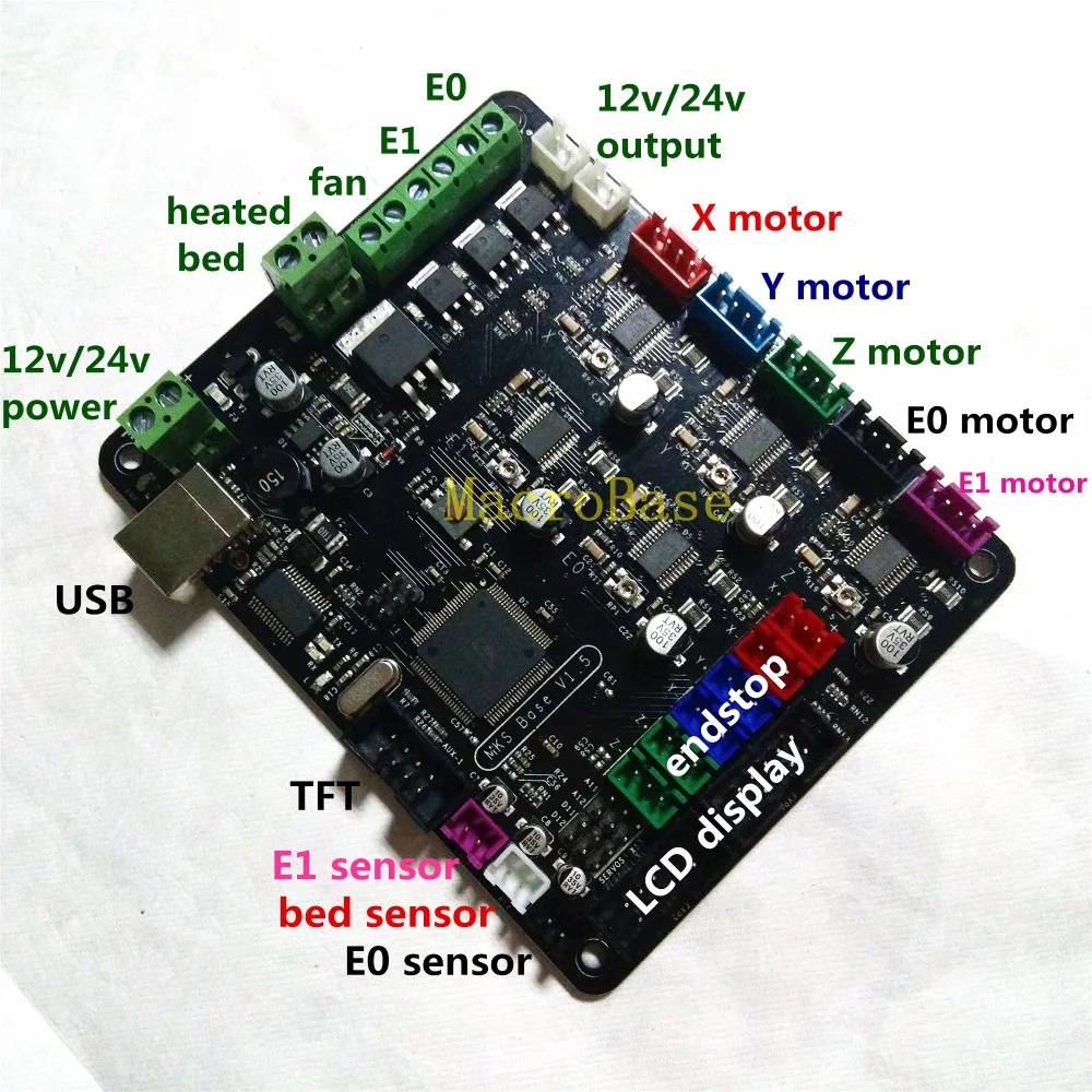 3d принтер стартовый комплект материнская плата MKS база+ MKS TFT32 V4.0 сенсорный экран все в одном контроллер imprimante Reprap панель управления