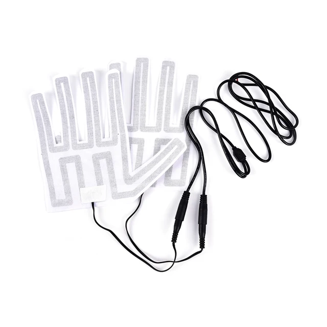 1 Pair 12V Winter Outdoor Thermal Warm Mittens Heater for Shoes Gloves PadGloves Heated Pads Electric Heating Element 18*18cm