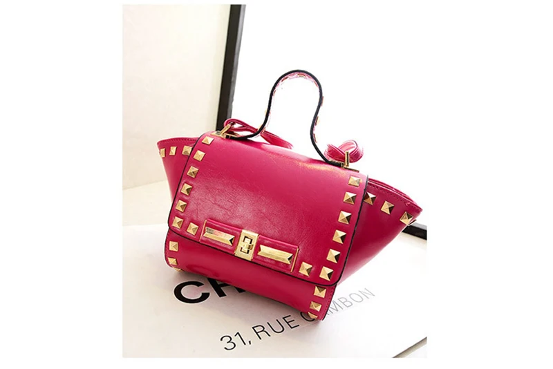 

2015 summer new European and American big wind casual fashion rivets handbags bat Korean fashion candy color leisure package