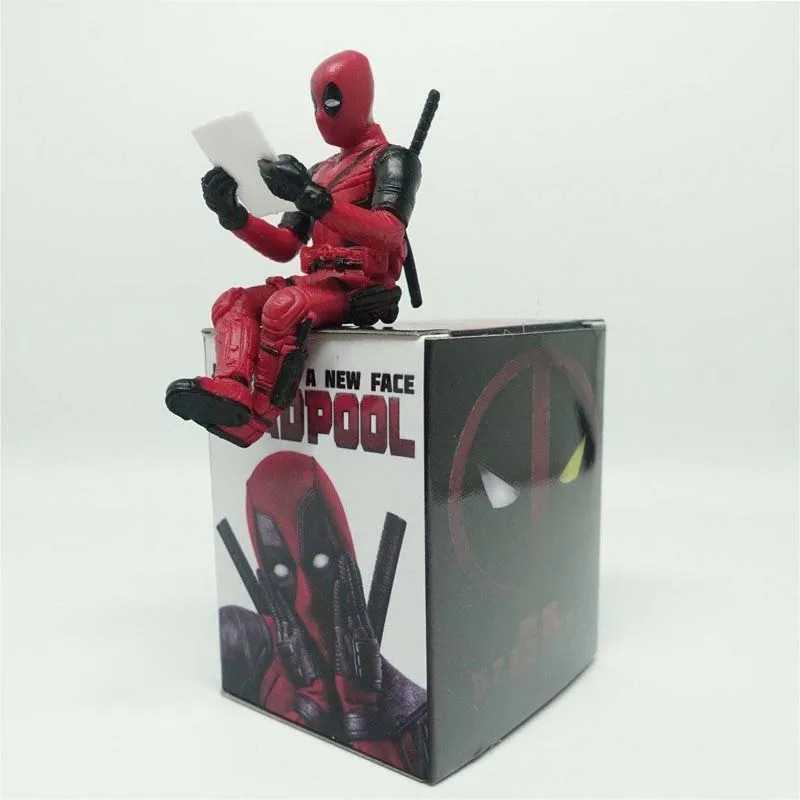 

Marvel 7cm Boxed X-MAN DeadPool Super Hero Q version Figure Model Toys Car pendant