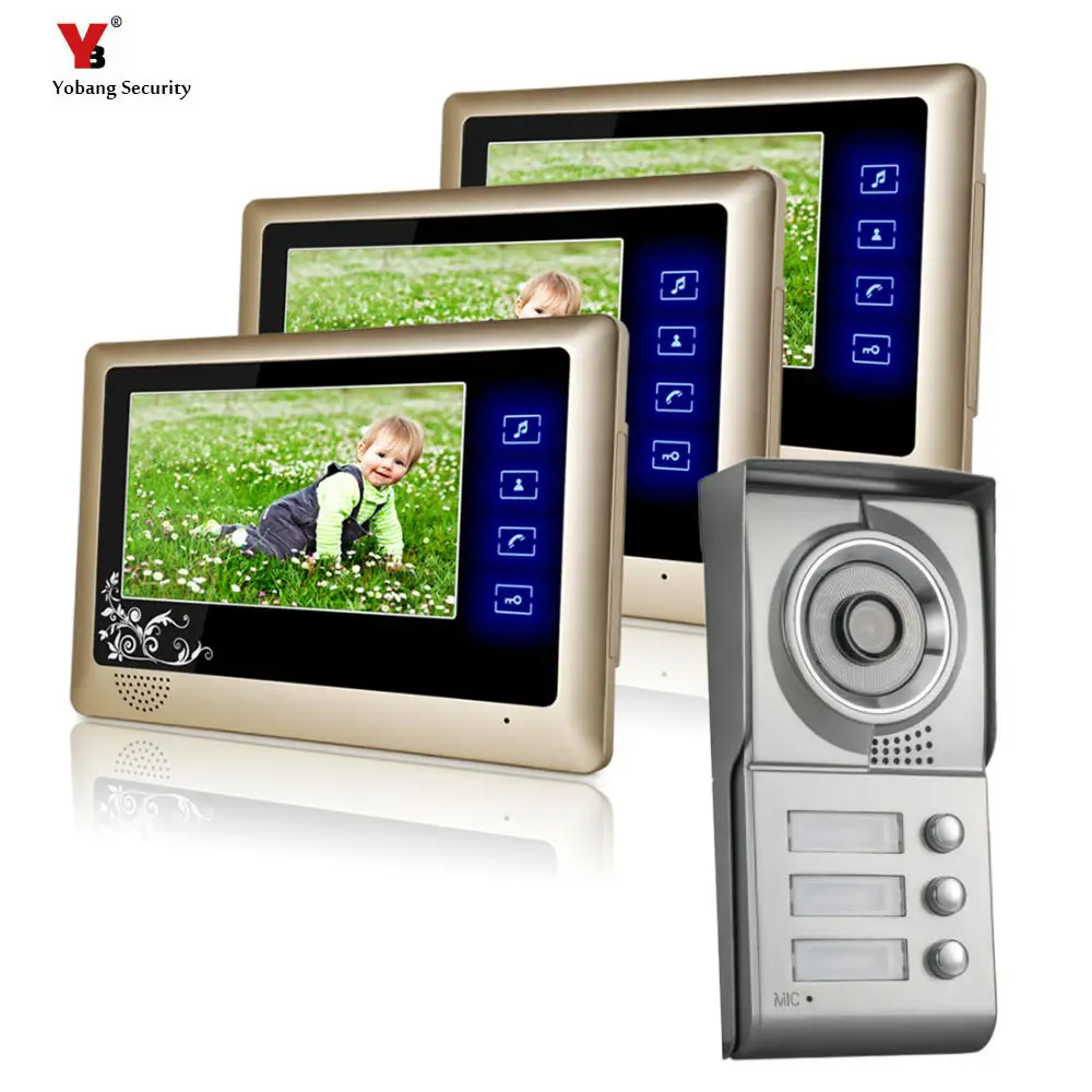Yobang Security freeship 7\ touch keypad Building Video intercom access systems hand-free multi apartment video intercom system Yobang Security freeship 7\ touch keypad Building Video intercom access systems hand-free multi apartment video intercom system