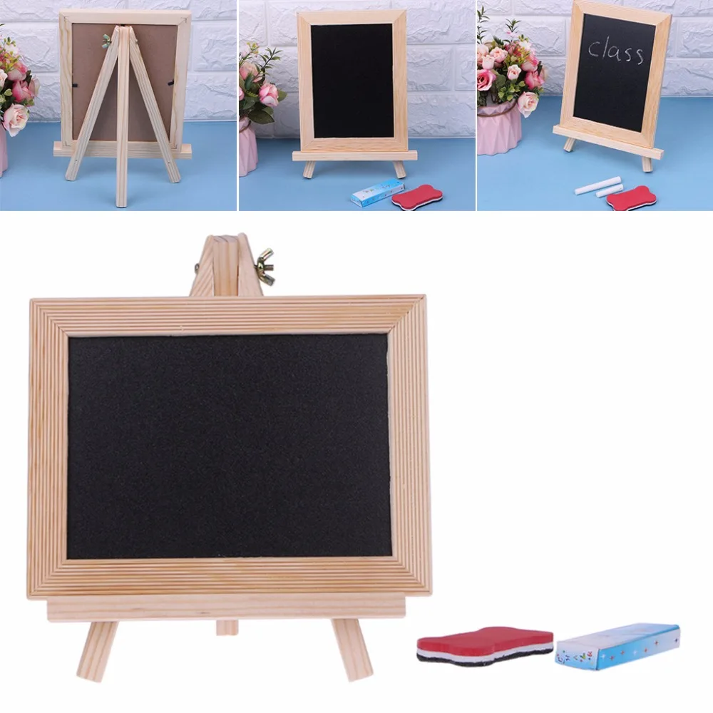 20,5x15,5 см деревянная рамка настольная белая доска дети письмо и Рисование Игрушка Мел протирать доски C26