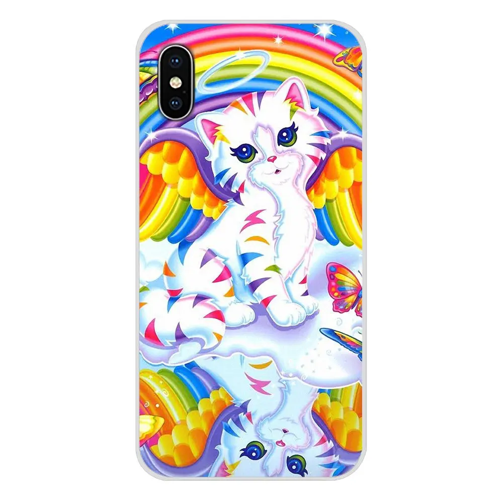 Чехол на заказ для Apple iPhone X XR XS MAX 4 4S 5 5S 5C SE 6 6S 7 8 Plus ipod touch 5 6 Rainbow Lisa Frank tiger horse dog Cat