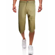 Летние модные привлекательные красивые мужские свободные повседневные брюки цвета хаки с карманами, отлично подходят для вечерние W30426