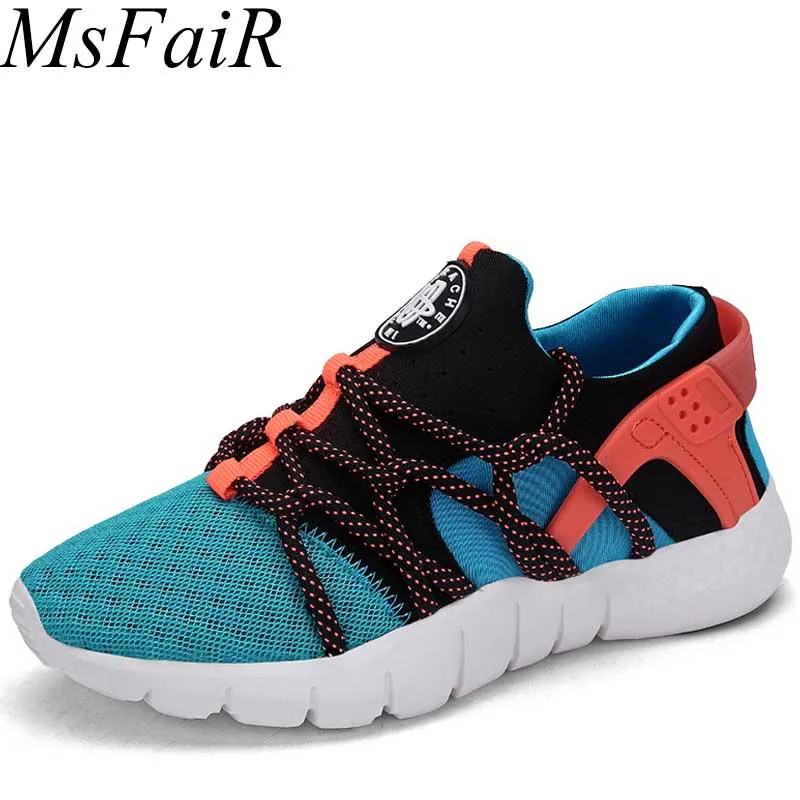 

MSFSIR 2018 Outdoor Athletic Women&Men Running Shoes Brand Breathable Lovers Sport Shoes For Men Knitting Women's Sneakers