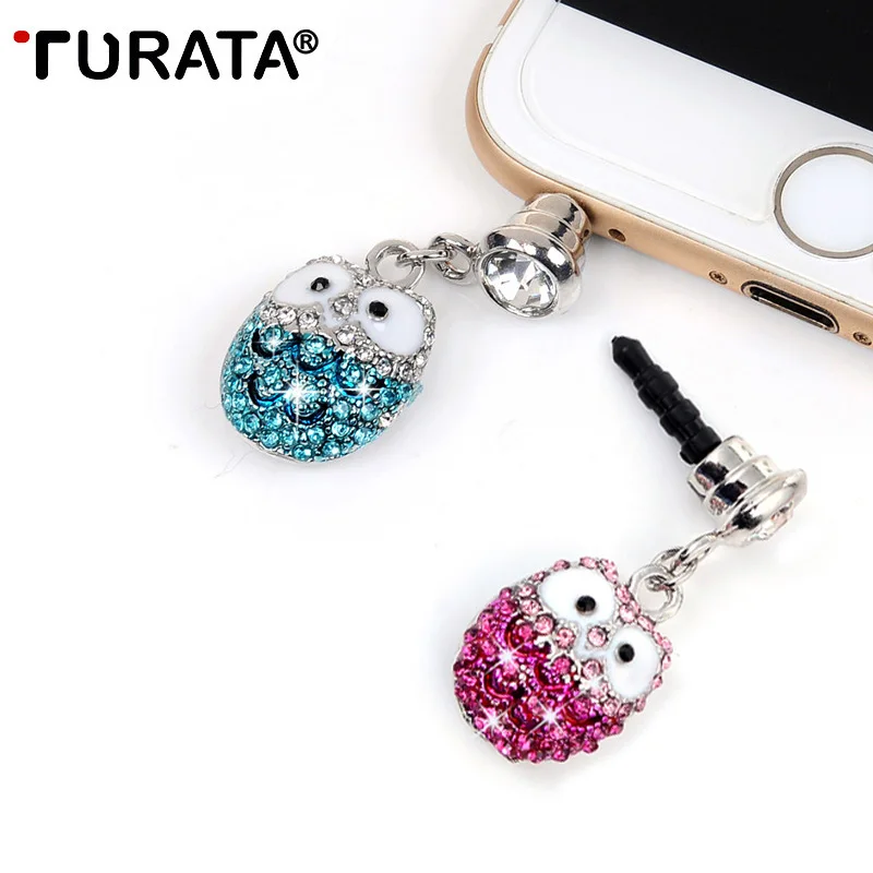 

TURATA Big Eye Diamond Owl Dust Plug 3.5mm Headphones Gadgets Stubs For iPhone 7 6 Samsung S7 Xiaomi Universal Phone