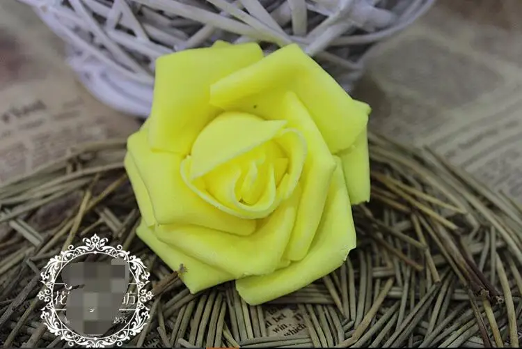 100 шт./лот, моделирование искусственный цветок розы головы PE искусственные розы 6-7 см головка из вспененного материала поделка, букет из цветов материал - Цвет: NO 16