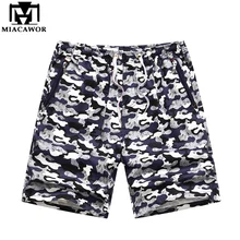 Miacawor Новые камуфляжные повседневные мужские шорты летние тонкие хлопковые пляжные шорты Бермудские острова masculina брендовая одежда K823