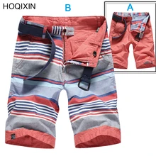 HOQIXIN Рубашки домашние Для мужчин летний топ Дизайн Двусторонняя Шорты брюки-карго Шорты Homme Модная хлопковая брендовая одежда D1705
