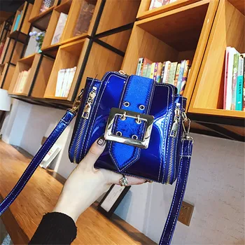

Bag female 2018 new mini fashion mirror bucket bag retro belt decoration wild lady Messenger bag shoulder bag NB099