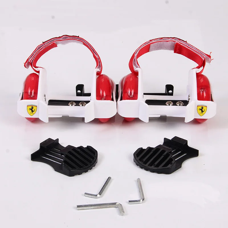 Adjustable Flashing Roller Skating Shoes Wheel Heel Light Falsh Blade Shoe Strap Flash Wheel Roller Skates (8)