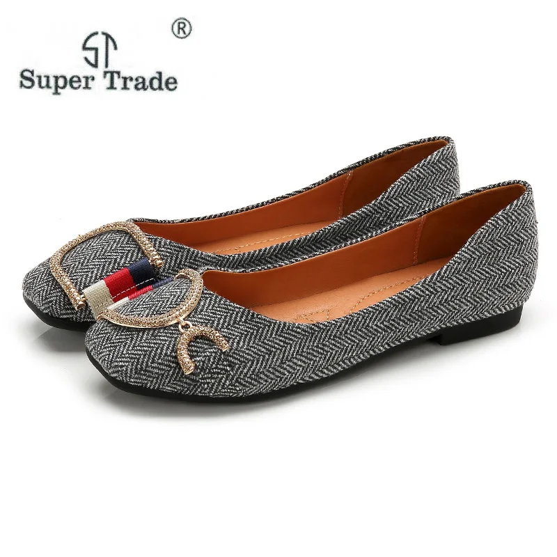 

Women Comfort Flats - Memory Foam Insole Women Fashion Flat Shoes Casual Lady Loafers Women's Slip On Point Toe Flats Size 36-42