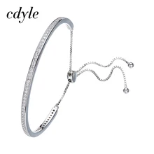 Cdyle рекомендуемый бренд предложения 925 стерлингового серебра сверкающая нить браслет для женщин звено Теннисный браслет из серебра, ювелирные украшения повязки на руку damen