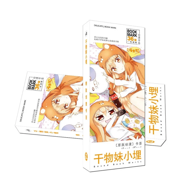 36 шт./компл. аниме Himouto! Umaru-chan Doma бумага Bookmarks держатель книги открытка подарок канцелярские принадлежности