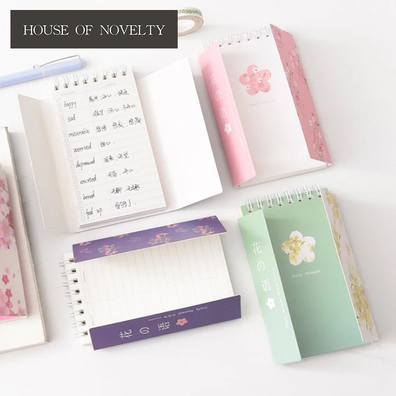 

English Word Coil Book Vocabulary Notebook Word Diary Notepad Hand Memo Book