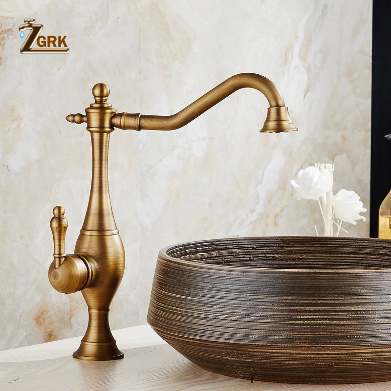 

Euro Retro Oil Rubbed Black Bronze Swivel Singe Handle Bathroom Basin Kitchen Deck Mounted Sink Mixer Tap Kitchen Faucet