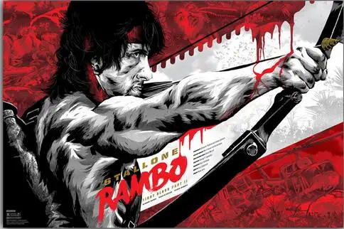 

First Blood Rambo Movie Art Wall Decor Silk Print Poster