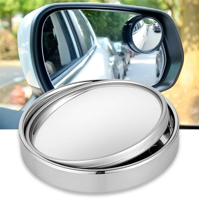 2 Pcs Car Rearview Convex Mirror for Parking Safety 360 Degree Rotable