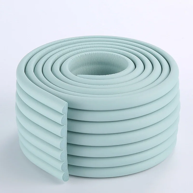 2M Kids Baby Safety Rubber Bumper Strip, Soft Table Edge Corner Guard Protector Removable For Wood, Glass, Tile, Metal And Plastic Surfaces (Gray