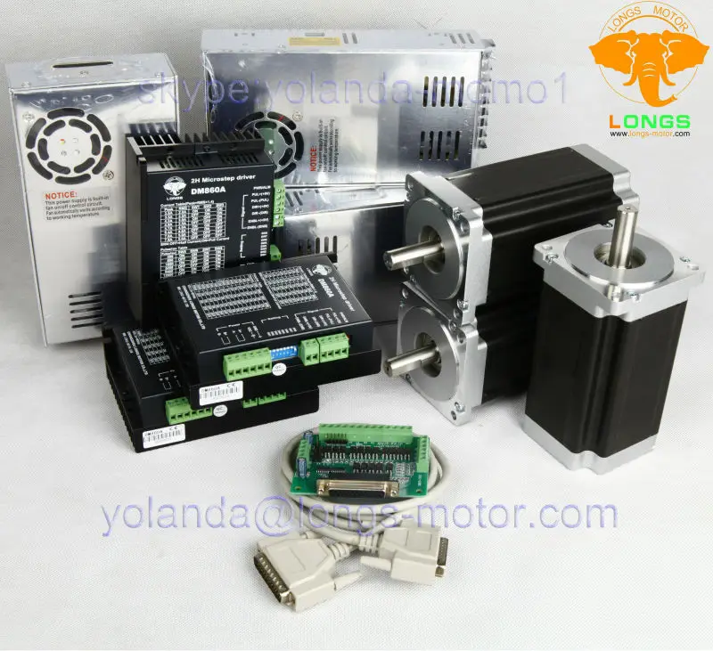 US FREE 4PCS Nema34 Stepper Motor 1232OZ-IN 5.6A CNC 34HS1456 longs motor new