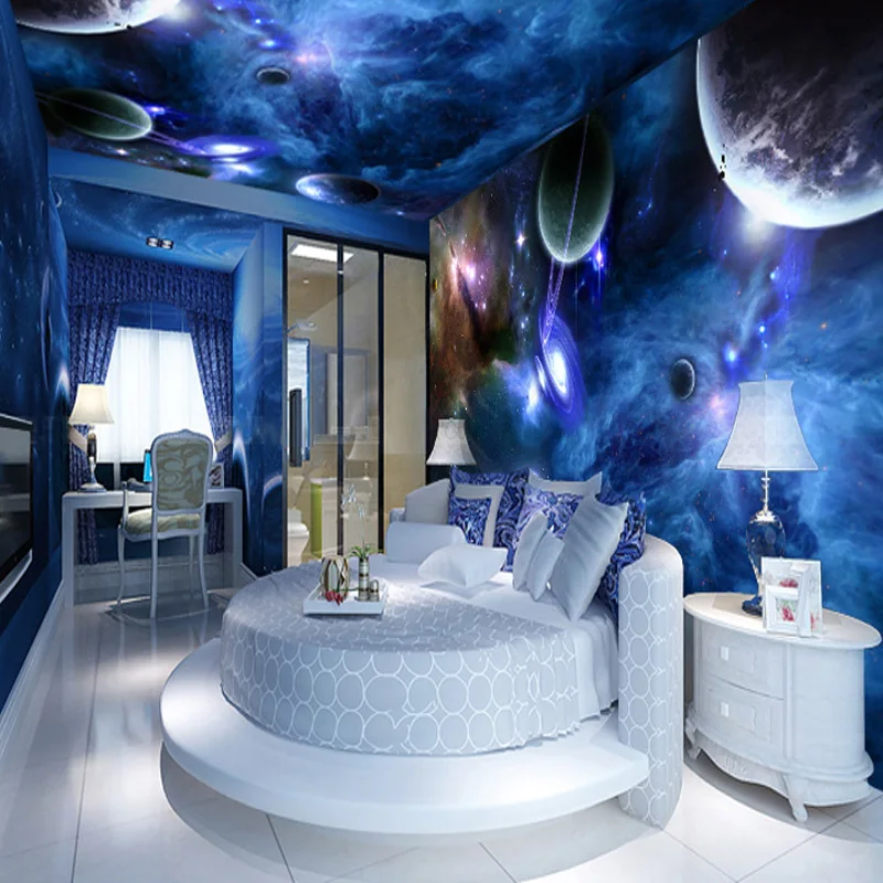 Us 8 08 57 Off Custom 3d Wallpaper For Walls Living Room Bedroom Suspended Ceiling 3d Murals Star Planet Universe Space Planet Photo Wallpaper In