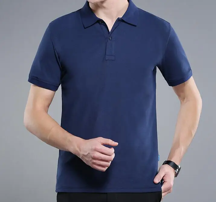 

cotton lapel short-sleeved women and men's T-shirt