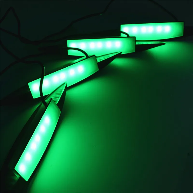 4PCS 8W Car Wheel Lights Tire Light Eyebrow Shape Decorative Lights Lamp Kit RGB Car Wheel Eyebrow Lamp With RF Remote.11