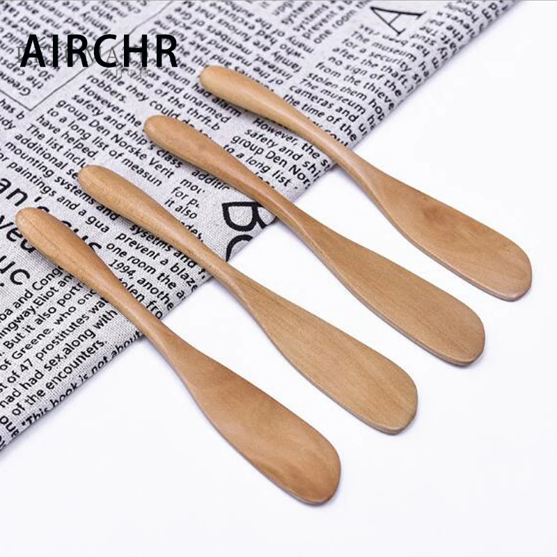 AIRCHR 10 шт./лот нож для размазывания масла варенья безопасный дерева сыра FDA|Ножи