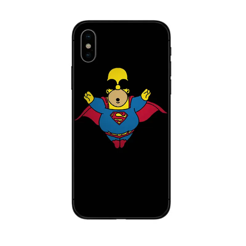 Гомер J. Симпсон мягкий силиконовый черный ТПУ чехол для iPhone 5 5s SE 6 6s 7 8 PLUS X XR XS MAX