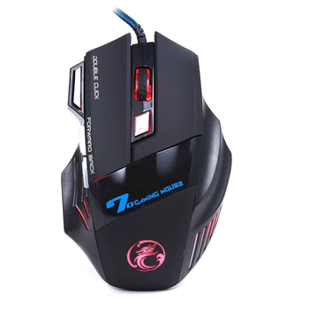 

LONGJINGLING X7 3200 DPI 7 Buttons LED USB Optical Wired Gaming Mouse For PC Pro Gamer Black