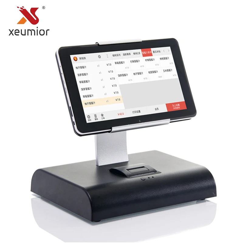 

10" Free SDK Android Pos Terminal Device With Printer Pos Android Tablet POS With Restaurant Software And Retail Software
