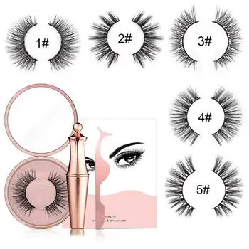 

Magnetic Liquid Eyeliner With Slender False Eyelashes Longlasting Eye Makeup Tool Set With Tweezers Eye Makeup Tool