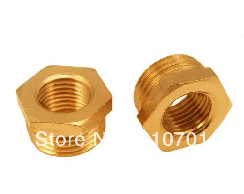 

Lot5 Brass Pipe Thread 1" Male x 3/4" Female BSPP Connection Adapter Reducer Bushing Busher Connector Hexagon Plumbing Fittings