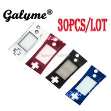 30 шт./партия, многоцветная хромированная крышка лицевой панели, сменная передняя оболочка корпуса, чехол для Micro Fit GameboyGB, чехол для мальчика Micro
