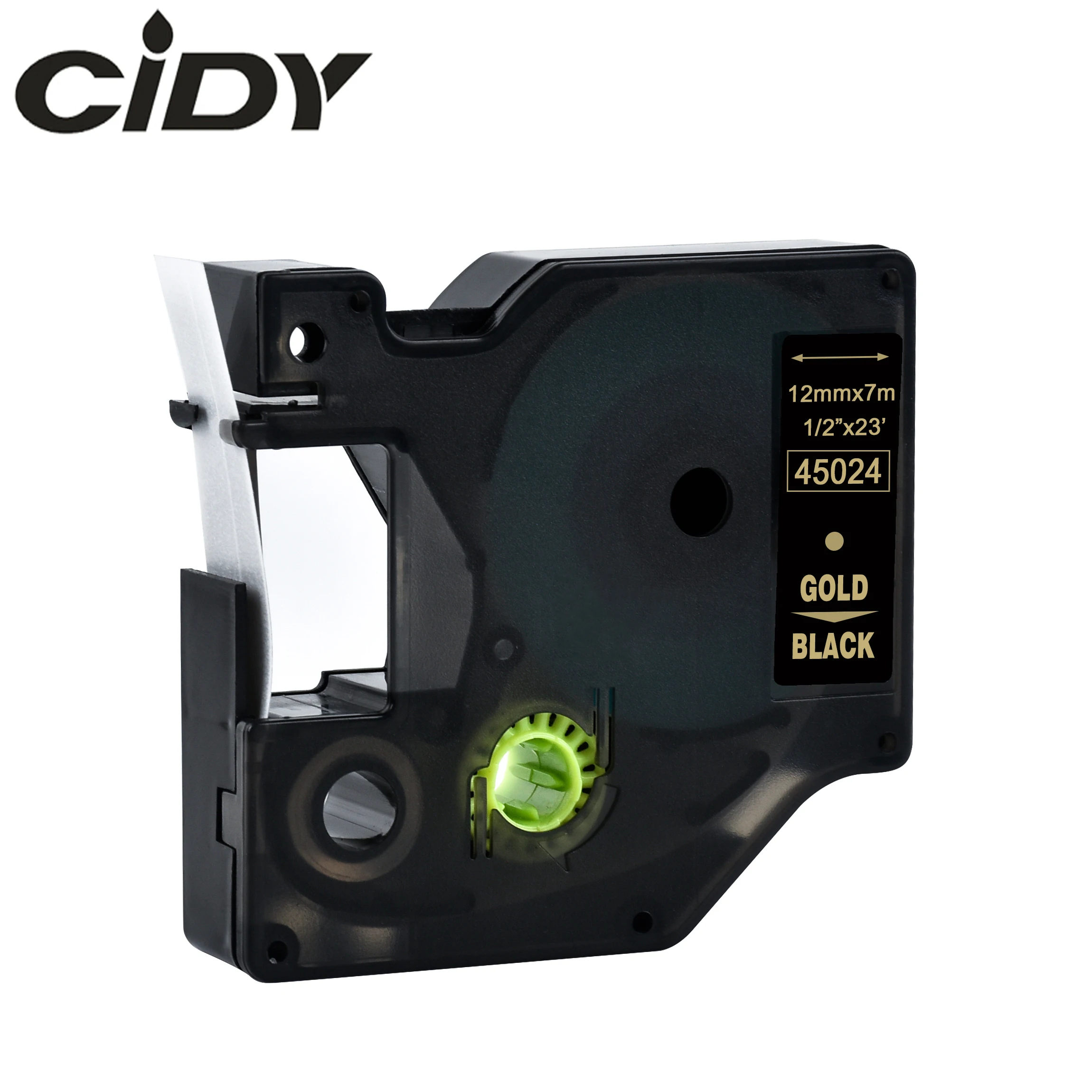 Cidy совместимый с DYMO D1 45024 лента для этикеток золото на черном принтере кассета dymo