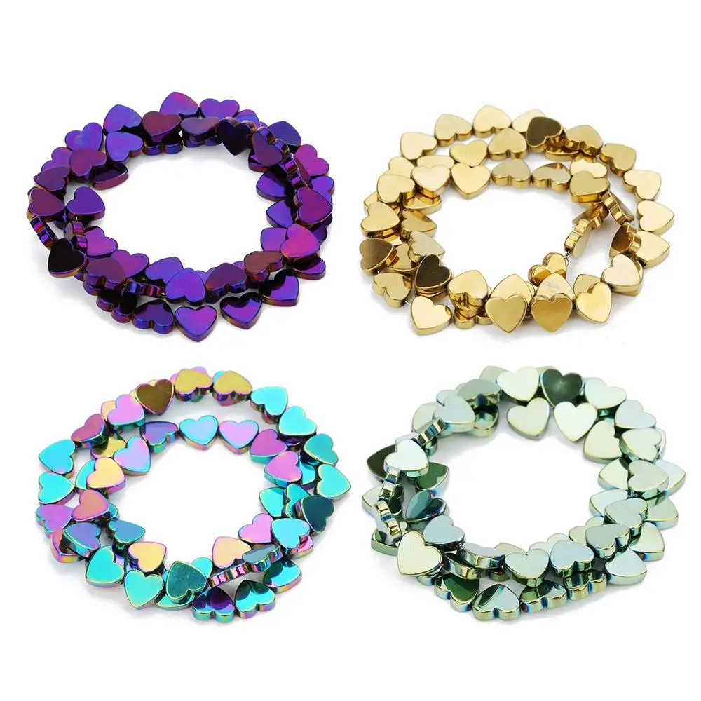 Yanqi 6 мм/8 мм натуральная форма сердца Beads бусины для DIY ювелирных изделий