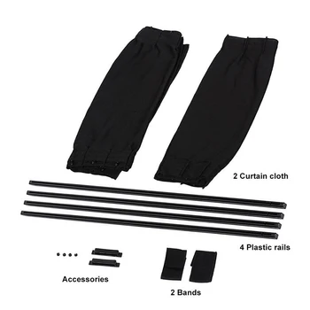 

Universal Curtain Car Adjustable Van 50*39cm Vehicle Black Accessories